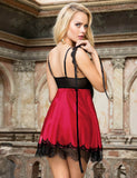 Satin Eyelash Lace Stitching Sexy Babydoll Egypt With Eyepatch