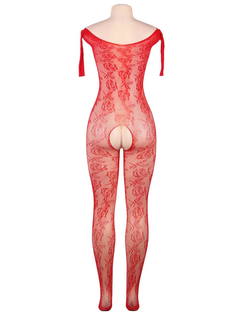 New Open Crotch Pattern Lace Bodystockings
