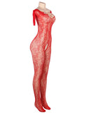 New Open Crotch Pattern Lace Bodystockings