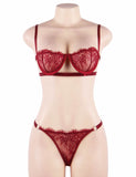 New High Quality Beautiful Lingerie Lace Bra Set With Steel ring