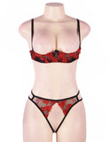 New Flower Embroidery Open Bra Set Egypt