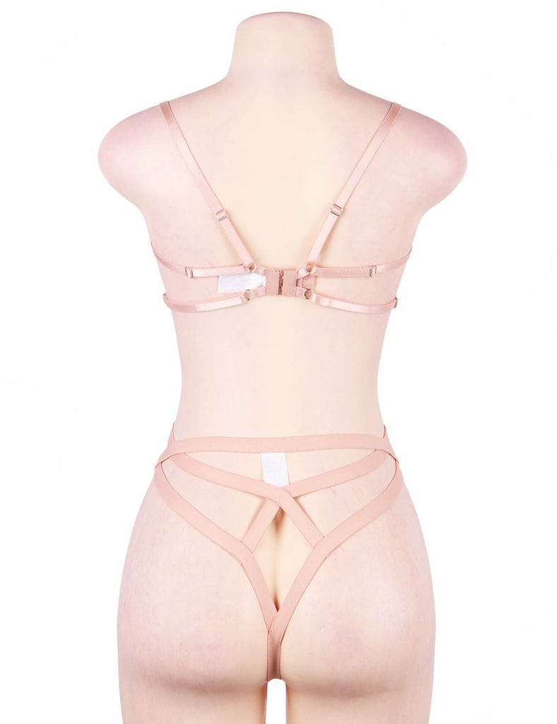 Elegant Embroidery Fashion Bra Set With Steel Ring