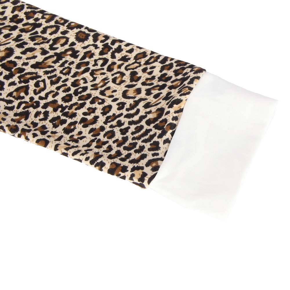 LEOPARD LONG SLEEVE NIGHTGOWN