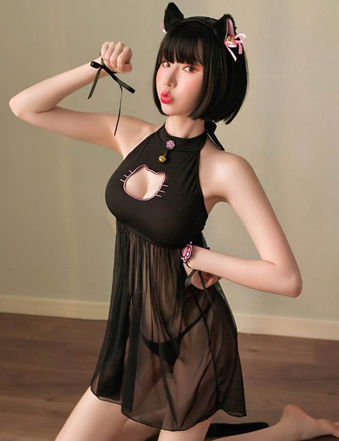 Sexy Erotic Lingerie Pajamas Uniform Temptation Cute Kitten Passion suit