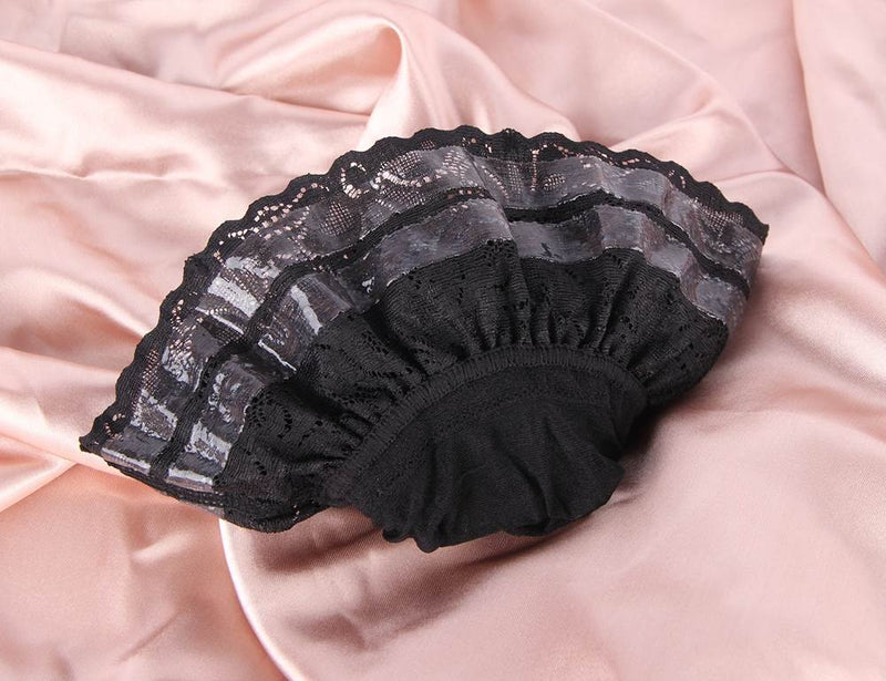 Black Thigh High Flower Lace Silicone non-slip Stocking