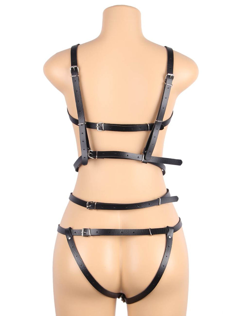 Leather Chest Harness Straps Waist Adjustable Gothic Straps Cage Bras Body Chain