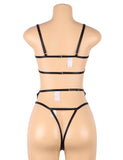 Plus Size Sexy 3pcs Red Embroidery Applique Bra Panty Set With Underwire Egypt