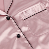 Long Sleeve Silk Pajamas Set Two Piece Set