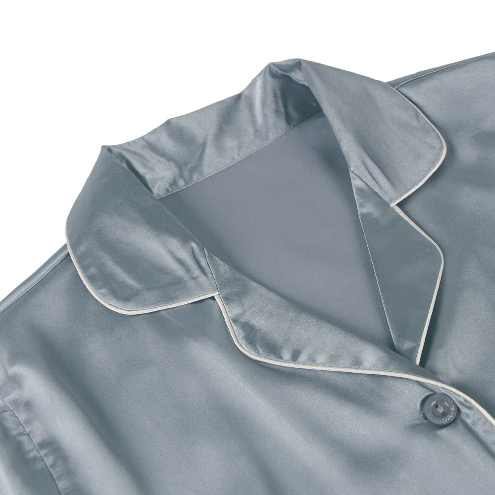 Long Sleeve Silk Pajamas Set Two Piece Set