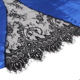 With Farawlaya Plus Size Silk Satin Lace Back Hollow Out Sexy Women Kimono Home