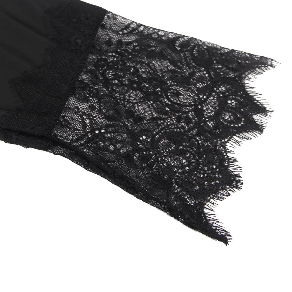 With Farawlaya Plus Size Silk Satin Lace Back Hollow Out Sexy Women Kimono Home