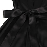With Farawlaya Plus Size Silk Satin Lace Back Hollow Out Sexy Women Kimono Home