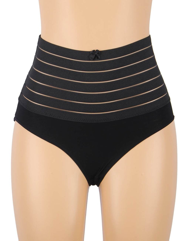 Black & White & Tan High-waisted Abdomen And Hip Shaping Corset Pants