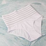 Black & White & Tan High-waisted Abdomen And Hip Shaping Corset Pants