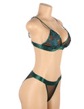 Plus Size Elegant Embroidery Fashion Bra Set
