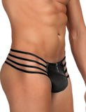 Mens Synthetic Leather Sexy Zipper Panties
