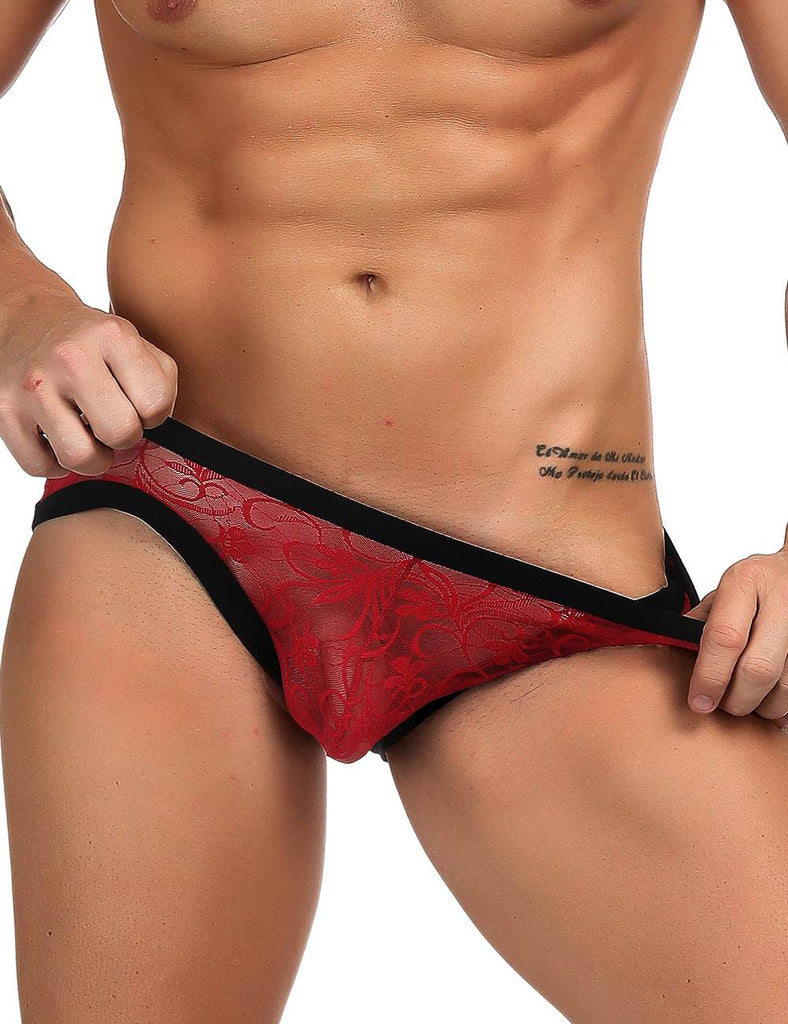 Sexy Red Lace Panty For Men