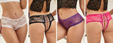 New Open Crotch Floral Lace Panty 4in1 Box