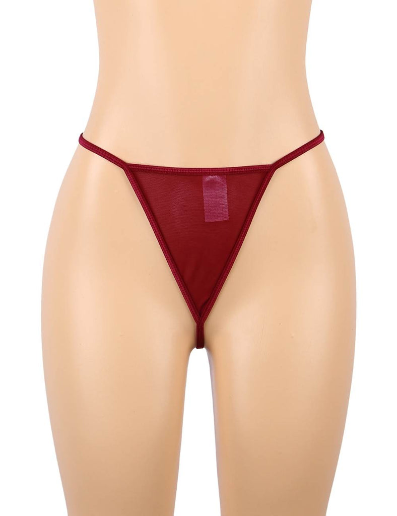 Plus Size Black Delicate lace Stitching Babydoll With Underwire