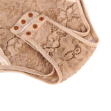 Crotch Open Black & White & Tan Lace High Quality Eyelash Lace Splice Sexy Bodysuit With Farawlaya