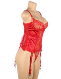 New Seduction Green & Black & Red Lace Transparente Sexy Babydoll