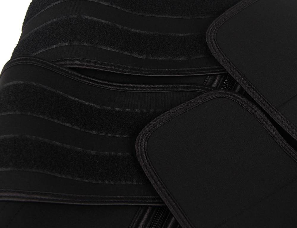 Zippered Double Belt 9 Steel Bones Neoprene Fitness Waist Trainer