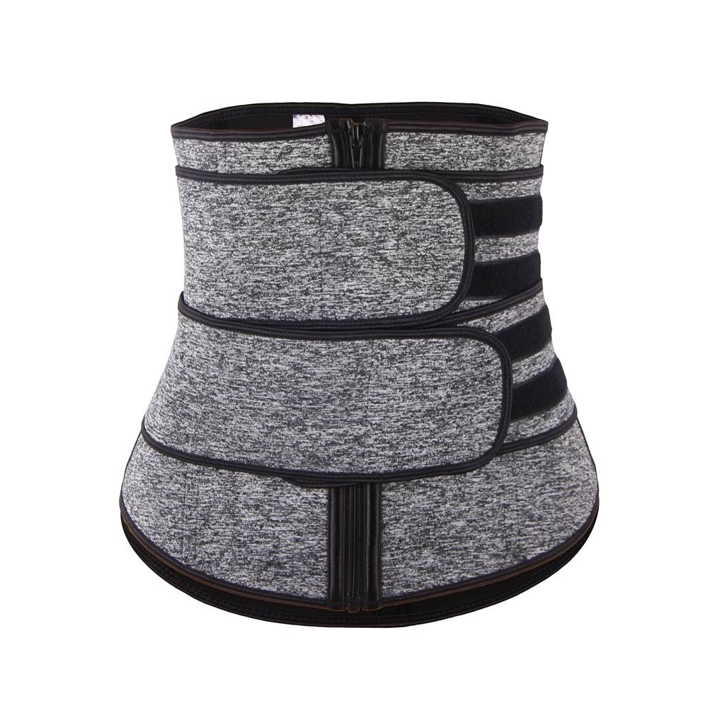 Zippered Double Belt 9 Steel Bones Neoprene Fitness Waist Trainer