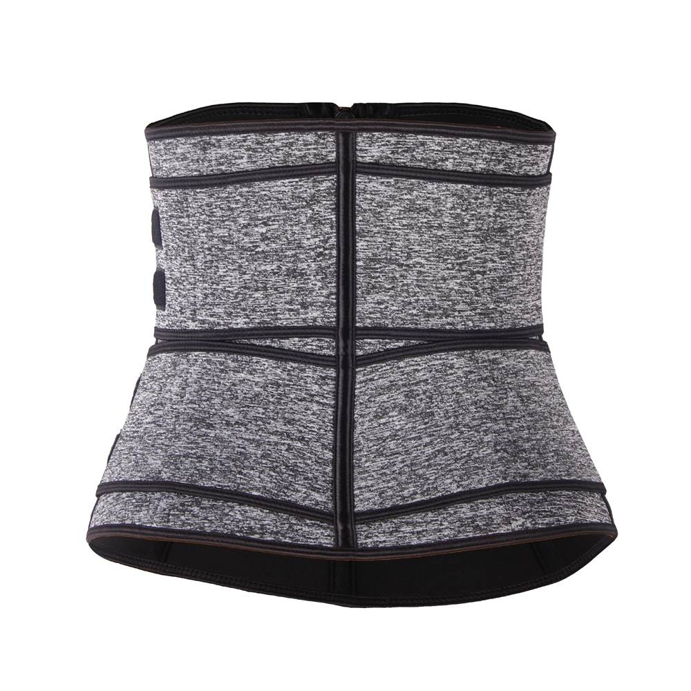 Zippered Double Belt 9 Steel Bones Neoprene Fitness Waist Trainer