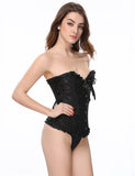 Online Sexy Silvery Floral Corset Top WITH FARAWLAYA