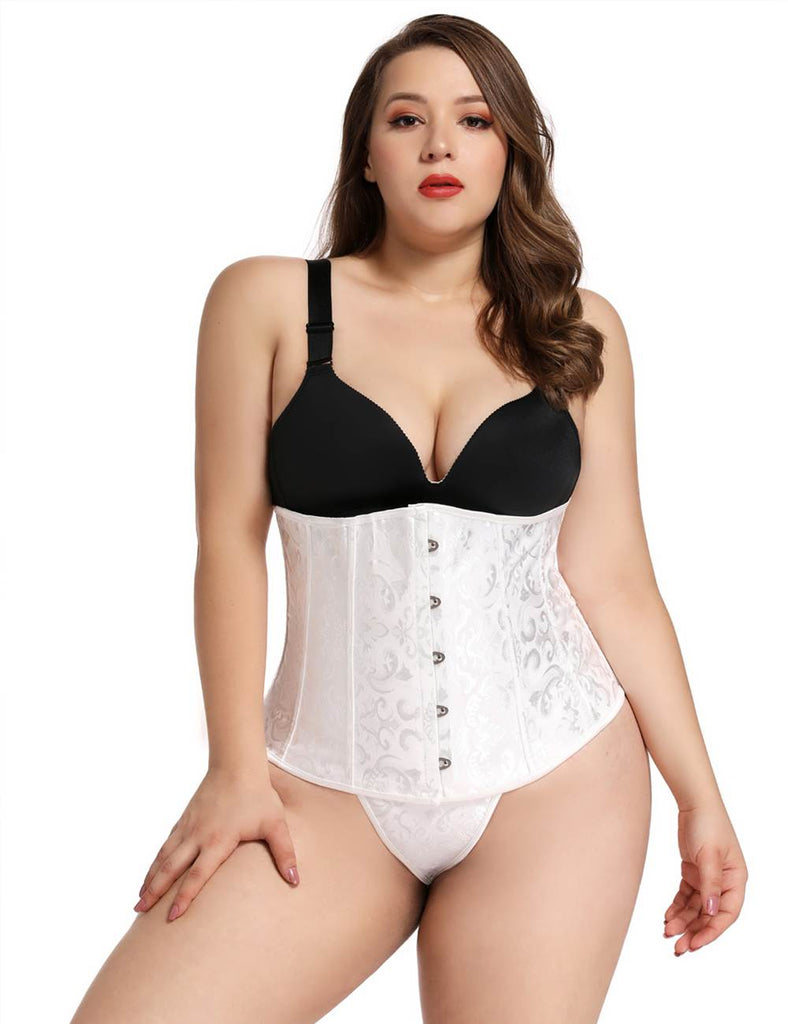 New White Strapless Lace Corset Top with Panty
