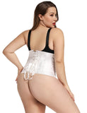 New White Strapless Lace Corset Top with Panty