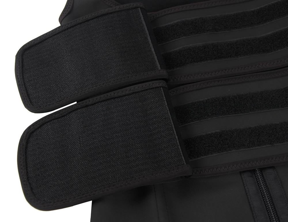 Latex Zippered Double Belt 9 Steel Bones One-piece Abdomen Vest Sling Shaper