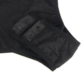 Black Eyelashes Lace Horn Sleeve Teddy