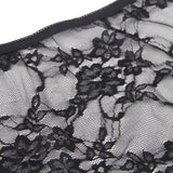 See-through sexy women‘s full lace high stretch bra panty set with sleeves