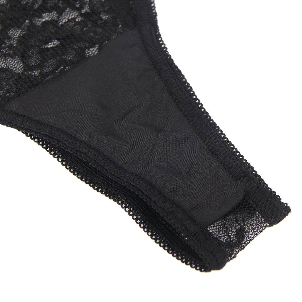 See-through sexy women‘s full lace high stretch bra panty set with sleeves