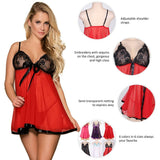 Rosy Sexy Sheer Lace Open Back Babydoll Dress