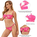 New High Quality Beautiful Lingerie Lace Bra Set With Steel ring