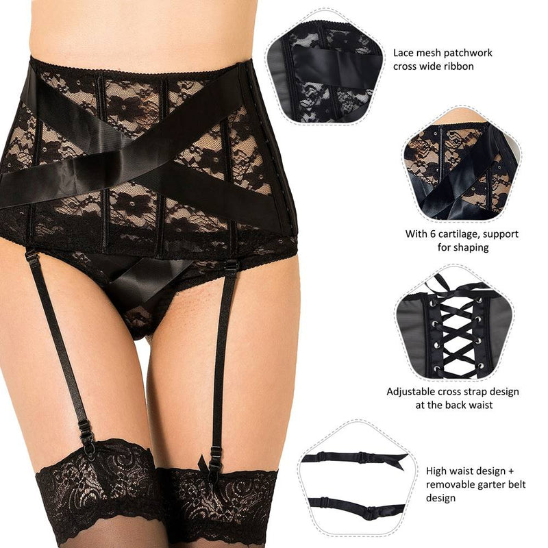 Floral Lace Jarretelles Set