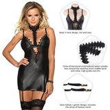 Leather Egypt Exquisite Lace Choker Neck Chemise