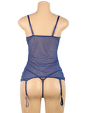 Delicate lace Stitching Exquisite metal buckle Gartered Lingerie With Underwire Egypt