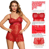 High Quality Elegant Black Lace Sexy Babydoll