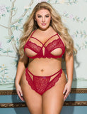 New Exquisite embroidery appeal deep V mini temptation Sexy Bra Set