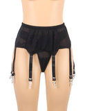 Black Sexy Floral Lace Garter Panty With Farawlaya