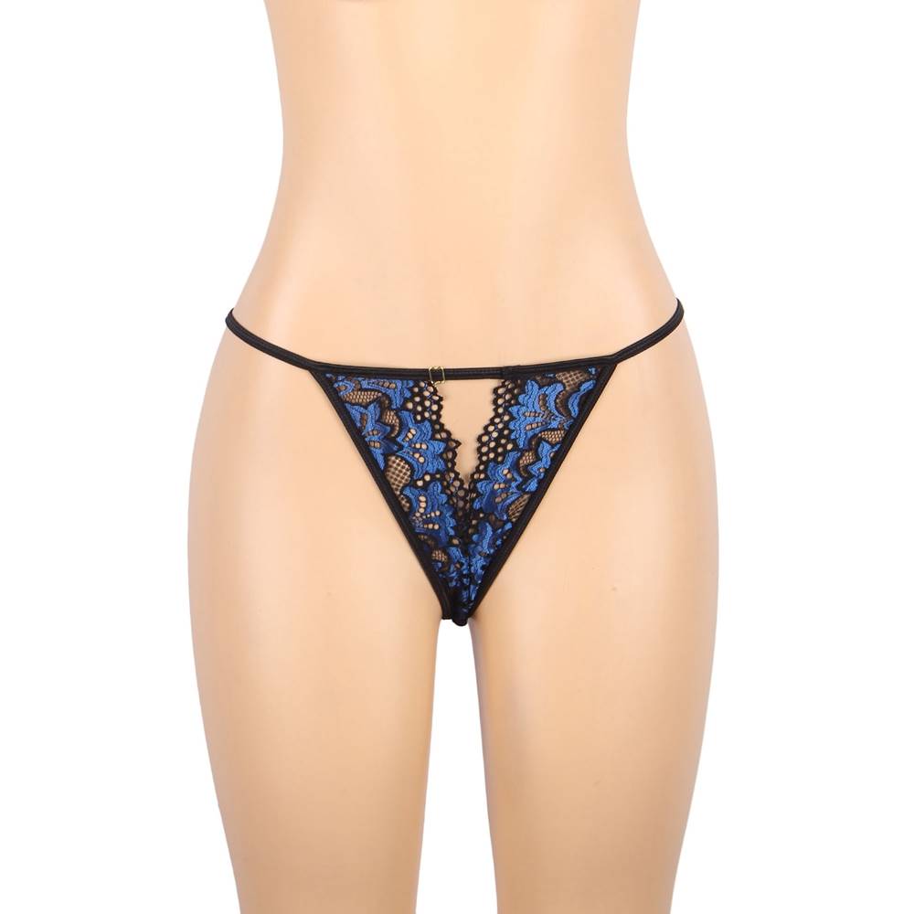 Sexy Egypt Lace Stitching Gartered Lingerie Set With Underwire