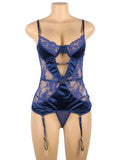 Delicate lace Stitching Exquisite metal buckle Gartered Lingerie With Underwire Egypt