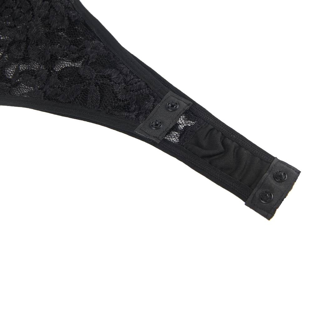 New Sexy White Deep V backless Full Lace Teddy With Farawlaya