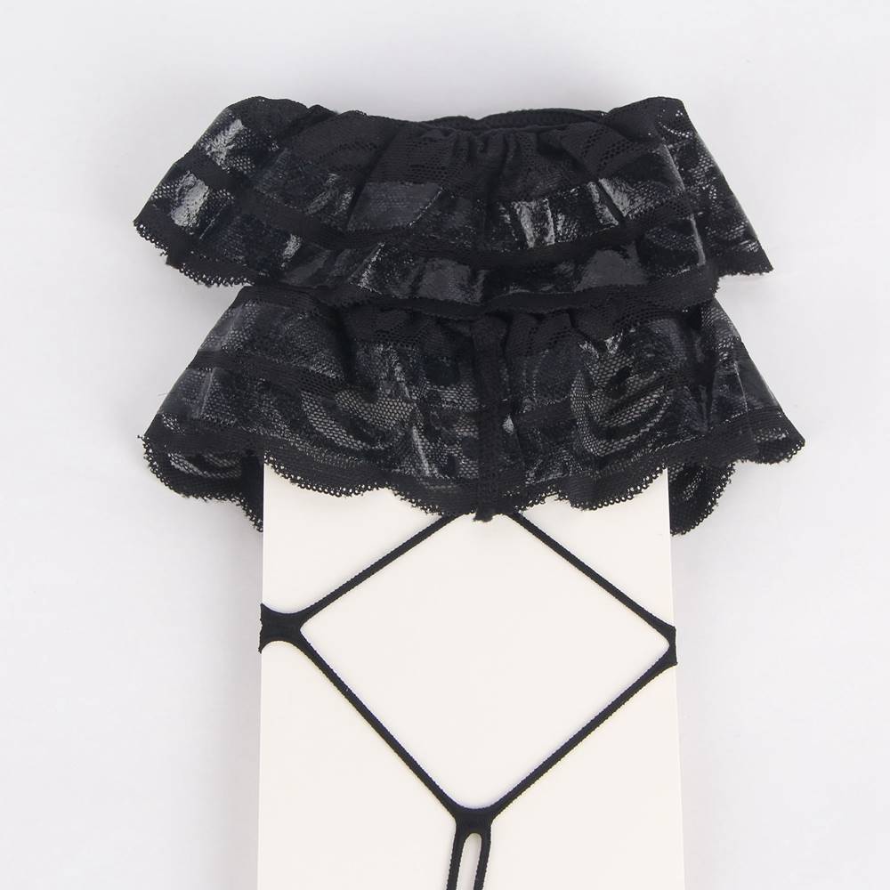 Black Fence Net Thigh Highs Silicone non-slip Stocking