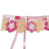 Floral Embroidery Underwire Garter Lingerie Egypt Set