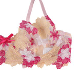 Floral Embroidery Underwire Garter Lingerie Egypt Set