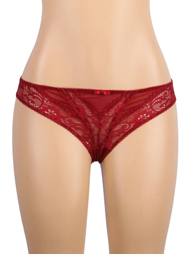 Sexy Exquisite Lace Plus Size Garter Panty